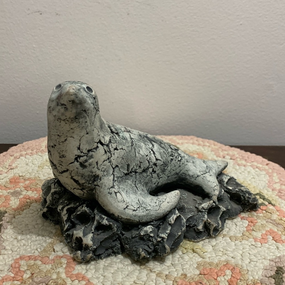 Stan Langtwait Art Pottery Seal on a rock made out of Mt St Helen’s Ash MCM